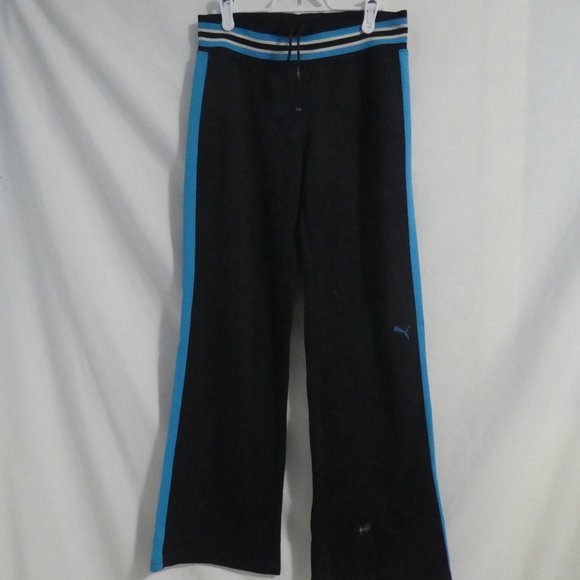 PUMA | medium | Navy joggers with blue, navy and white stripes | drawstring - Picture 1 of 16